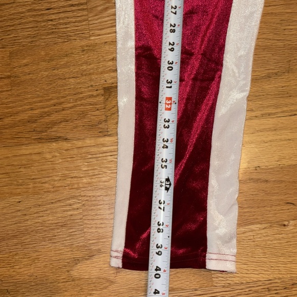 Track suit outfit deep red with white strip zip up top top collar extra large - Picture 9 of 9